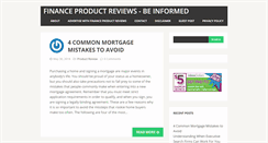 Desktop Screenshot of financeproductreviews.com